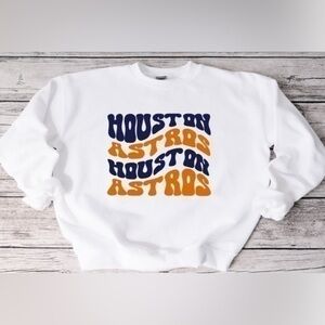 Houston Astros Wavy Crewneck